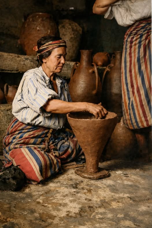 Les Vrais Femmes Kabyles fabriquant de la poterie ... ( Michlet ) Tizi Ouzou Les Années 30 s