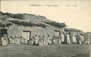 une agglomération de maison au douar mallagou