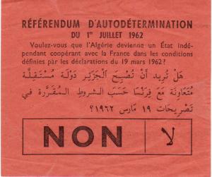 Bultein de vote de hadj eddine boucif pour l'autodétermination