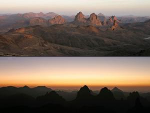 Le crépuscule depuis lAssekrem-منظر للشفق من ألأسكرام