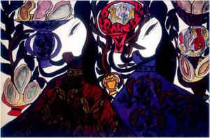 Baya, Femmes portant des coupes (1970)