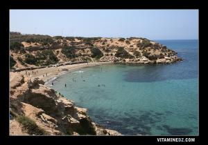 La plage de La crique, entre la Salamandre et les Sablettes