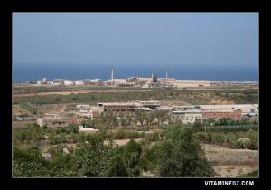 Vue sur la zone industrielle de Mostaganem à partir de Mazagran