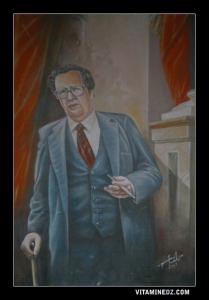 Portrait de Abderrahmane Kaki, peint par Belkacem 2003