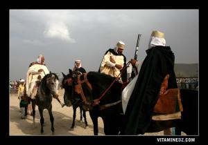 Waada de Sidi Yahia, les cavaliers goumiers se preparent