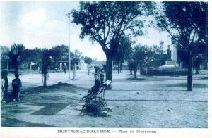 Montagnac, la place du monument