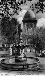 Biskra, Le Jardin Public et l'Hôtel de Ville