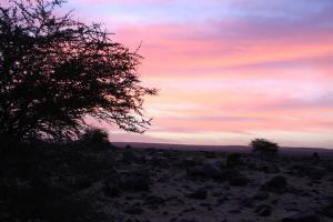 coucher de soleil au sahara