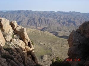 Ish Aziza (Djebel Lazrag) seen from the top of Djebel el Louz, 2010