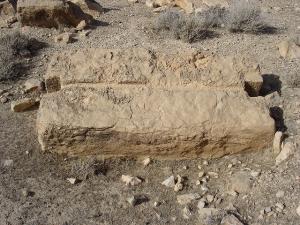 Remains of an ancient olive press in Liana, Ah Frah