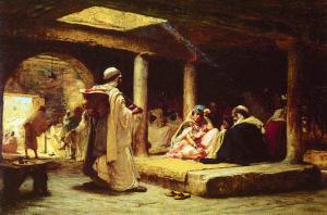 Café de Biskra, 1884 by Frederick Arthur Bridgman