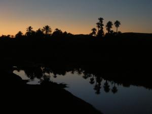 Crépuscule sur l'oued Béchar