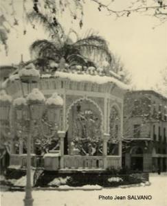 Blida Neige à la place d'armes 1954