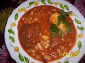 Haricots aux pieds de veau