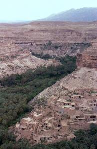Village abandonné, gorges de Rhoufi