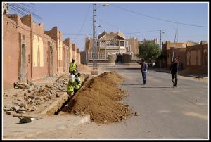 chantier dans la ville