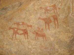 Gravures rupestres Vaches, Gazelle