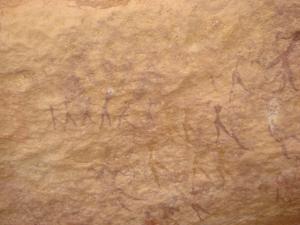 Gravures rupestres Dance/ famille/ chasseurs