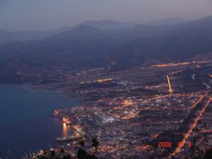 béjaia la nuit depuis gouraya