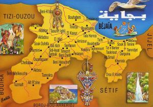 carte ancienne de Béjaia