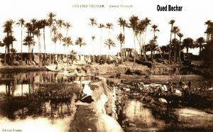 le grand barrage de l'oued de béchar ancienne photo