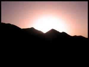 Coucher du soleil à  Ait Aissi (Yakouren)