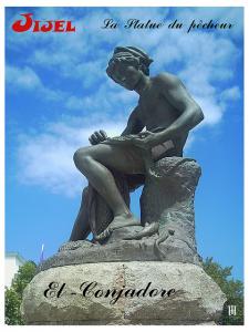 La Statue du  Pêcheur raccommodant son filet -JIJEL