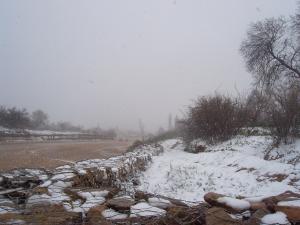 El Ghicha - Oued Chergui sous neige hiver 2009- vue 4