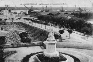 Philippeville, Le Monument et l'Avenue de la marine