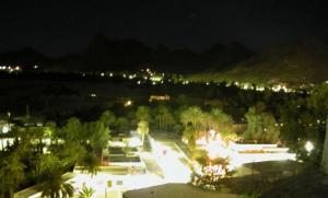 Vue sur le centre ville de Djanet la nuit