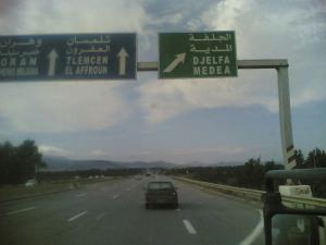 Route vers oran tlemcen