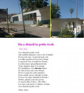On a démoli la petite école   MEZIAN