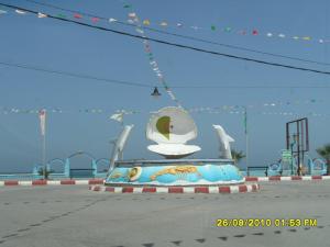 A roundabout in Marsa ben M'hidi, Algeria