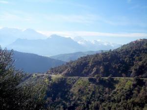 Environs de Tizi Ouzou, Algérie. On voit le massif du Djurdjura au loin.