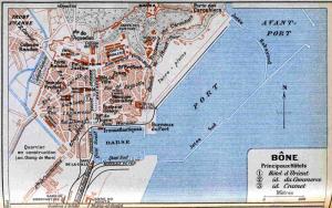 Ancienne carte de la ville de Bouna (Annaba)
