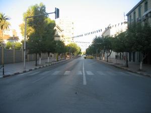 Sidi-Bel-Abbbes - Centre Ville - Rue du Gal Roller vers Jardin Public des 4 Horloges