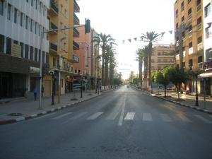 Sidi-Bel-Abbes - Centre Ville - Bd de la République  vers la patte d'oie des 4 Horloges