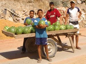 Marché de Pastèques près de la Côte