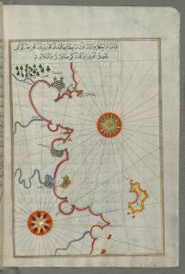Carte  de l'époque Ottomane des Côtes Algériennes (Annaba) et Tunisiennes