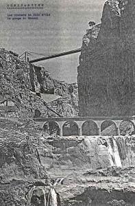 CONSTANTINE en Algérie - Pont Suspendu sur le Rummel