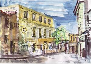 Quartier de Mostaganem en Peinture