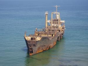 Epave du  San Haris  sur la côte de Mostaganem