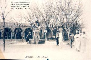 La Place Aristide Laussel et sa fontaine (Msila)