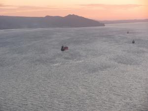 Pétrolier voguant sur les côtes d'Oran