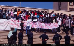 Manifestation au Pied de la wilaya d'Oran