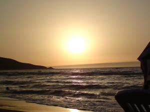 Coucher de soleil sur une Plage d'Oran