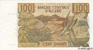 Billet de 100 Dinars 1er Novembre 1970