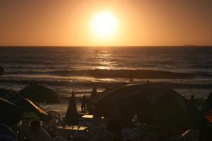 Coucher de soleil sur une Plage d'Oran