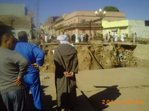 Le Pont détruit  d'El Mahboula  après  les Innondations