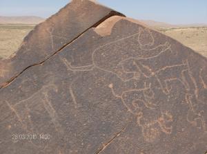 Gravure Préhistoriques sur les Montagnes D'El Bayadh